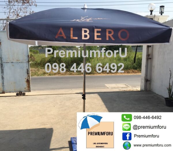 ร่มสนาม45นิ้ว ทรงเหลี่ยม ผ้าใบ Albero2