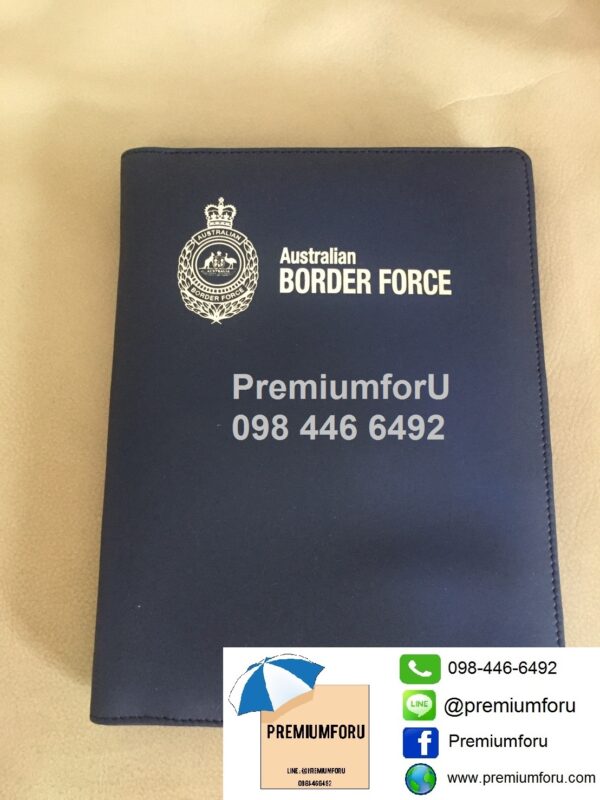 สมุดออแกไนซ์ ปกหนัง ลาย Australian Border Force