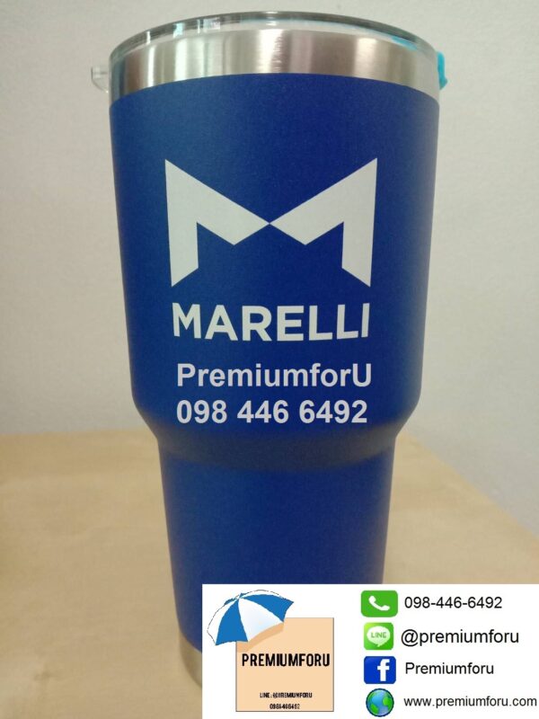 แก้วเก็บความเย็น แก้วเยติ ขนาด30ออน แก้วสกรีนโลโก้ราคาถูก ลายสกรีน Marelli