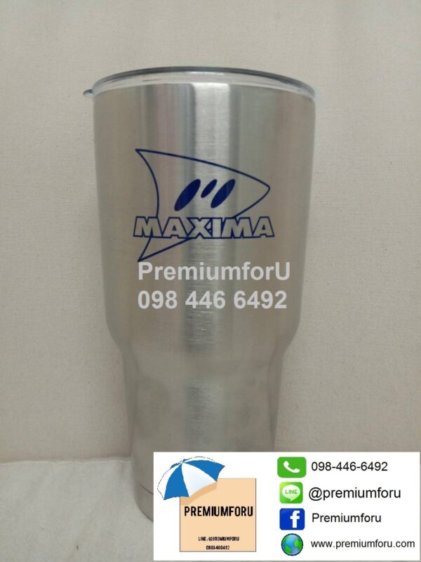 แก้วเก็บความเย็น แก้วเยติ ขนาด30ออน แก้วสกรีนโลโก้ราคาถูก ลายสกรีน Maxima