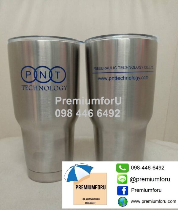 แก้วเก็บความเย็น แก้วเยติ ขนาด30ออน แก้วสกรีนโลโก้ราคาถูก ลายสกรีน PNT Technology
